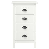 Sideboard Hill White 18.1x13.8x31.5 Solid Pine Wood